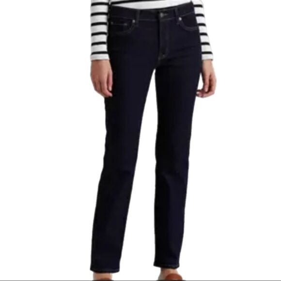LRL Lauren Jeans Co. Ralph Lauren classic straight black jeans Size 6. 5 pockets - Picture 1 of 13